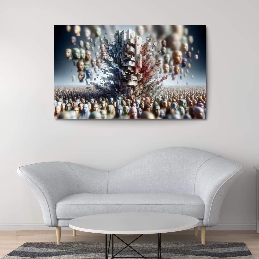 Erosion Of Trust The Crisis Of Misinformation Custom Paintings Frame