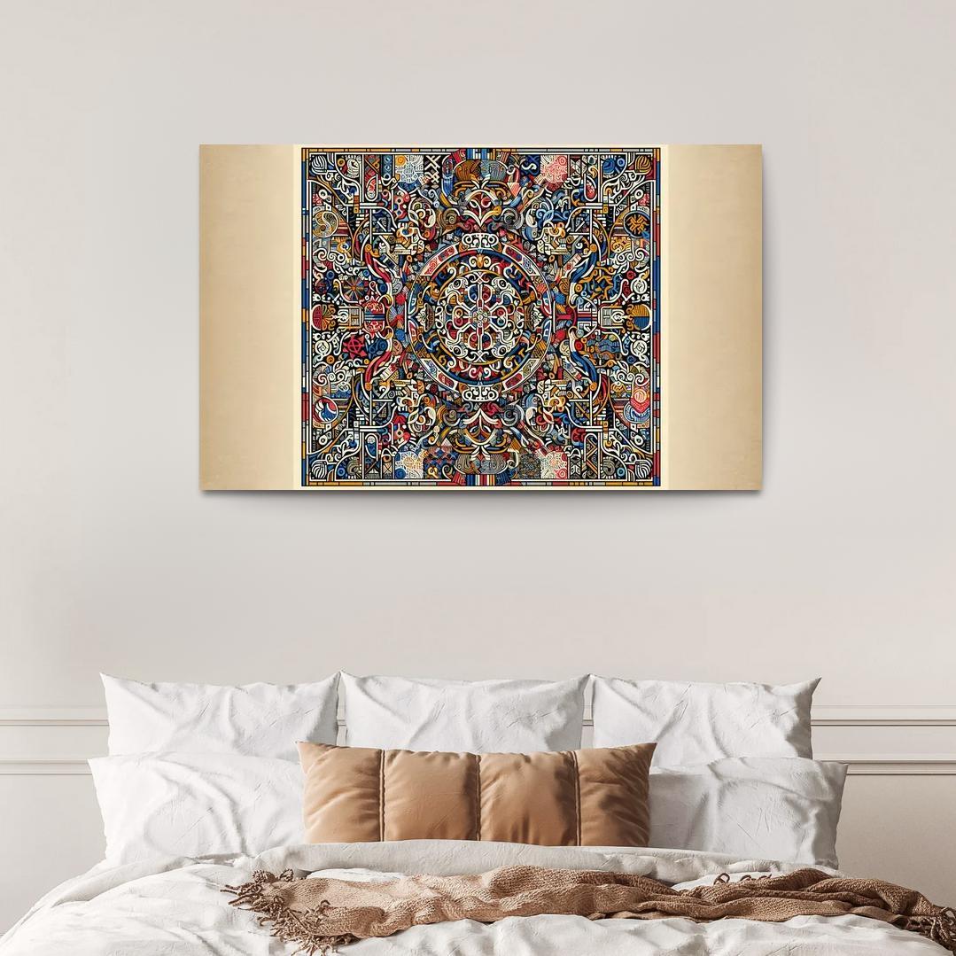 Cultural Mosaic Celebrating Diversity and Heritage 1 Piece HD Canvas Wall Art-Original Frame