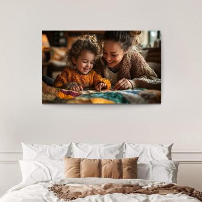Threads Of Connection A Mothers Tapestry Of Love Canvas Paintings Frame
