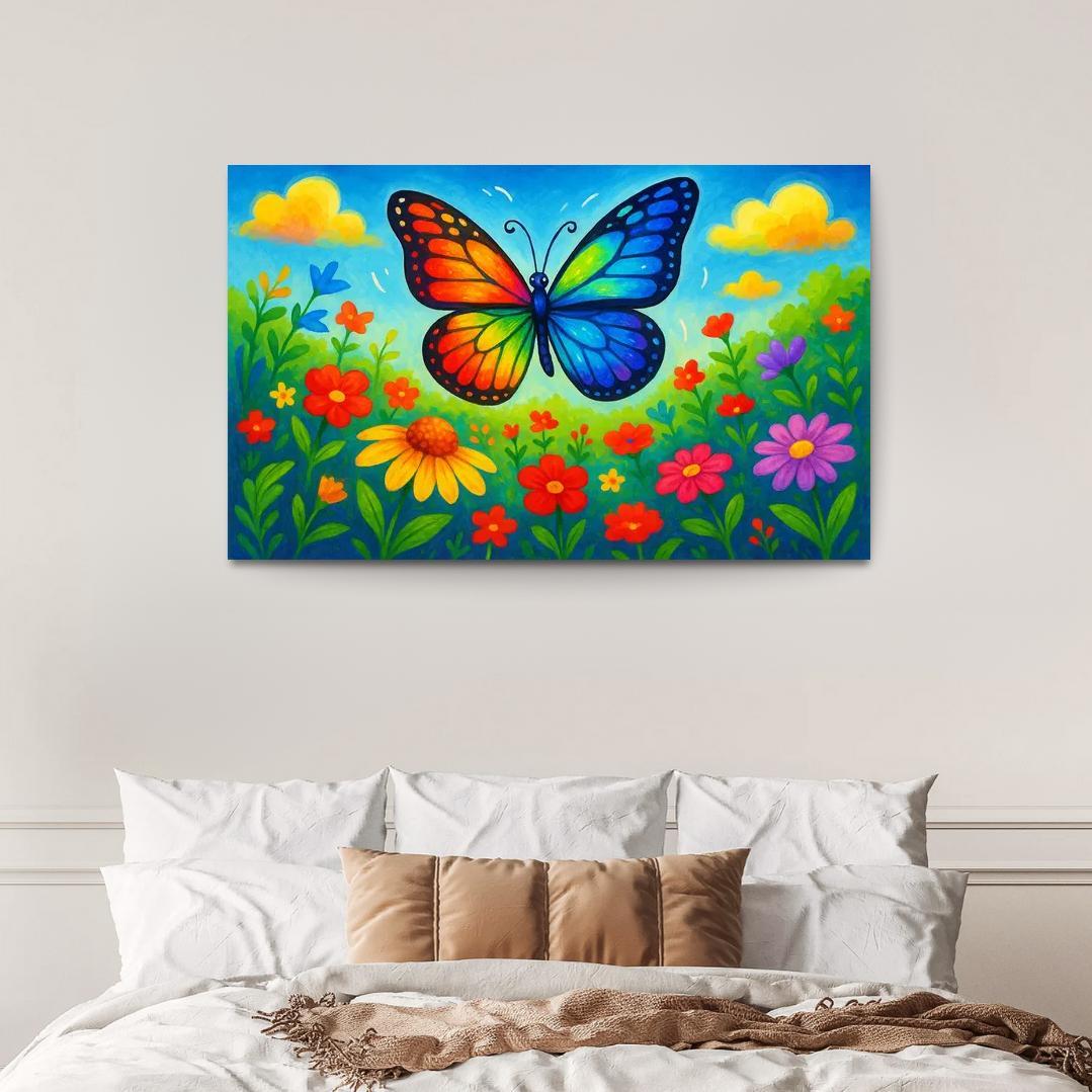 Radiant Rainbow Butterfly Quest Premium Artwork Frames