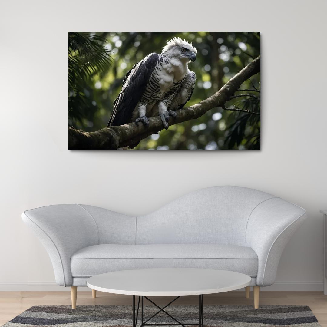 The Regal Harpy Eagle Master Of The Forest Canopy Modern Paintings Frame