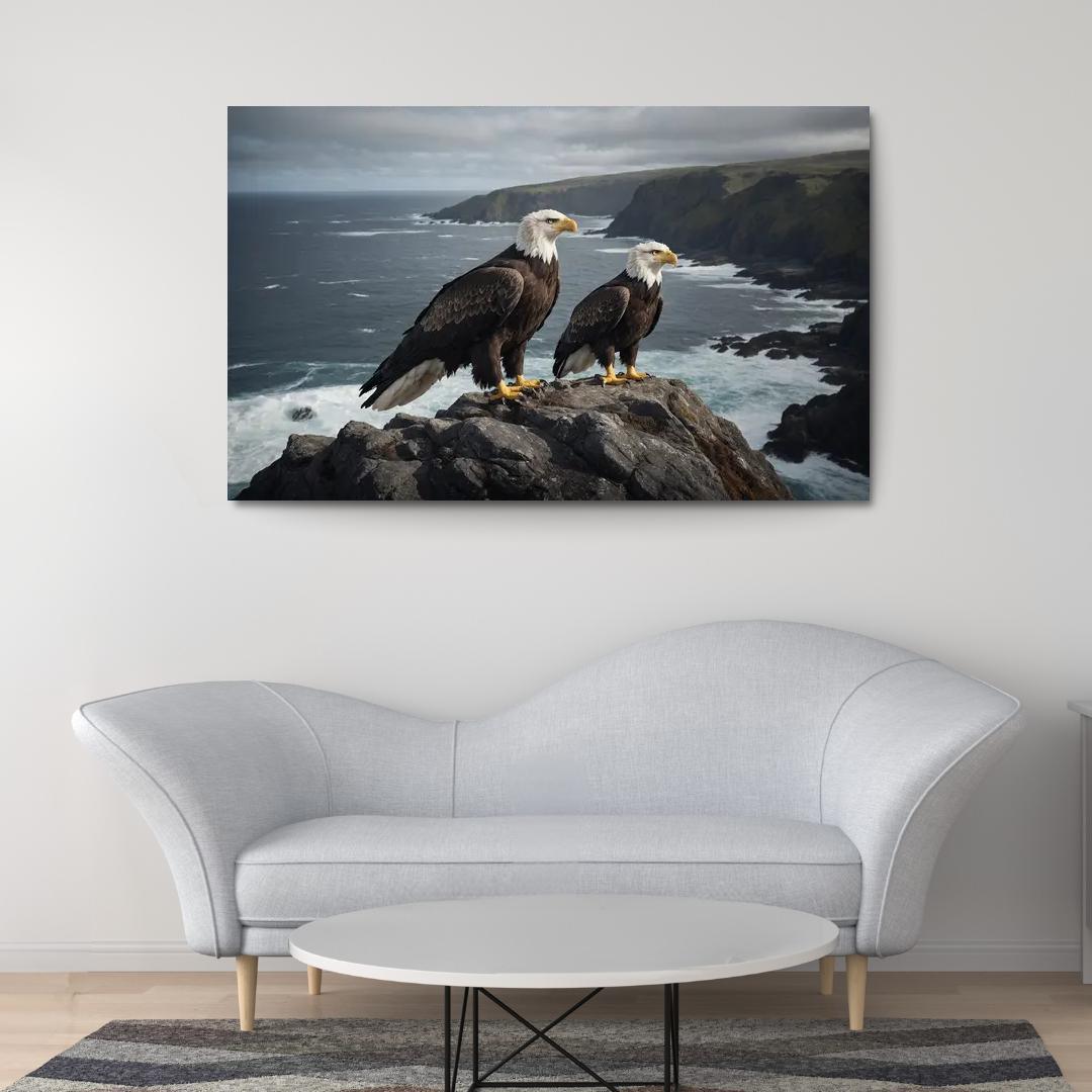 The Magnificent Steller's Sea Eagle Ocean's Sovereign Oil Paintings Frame