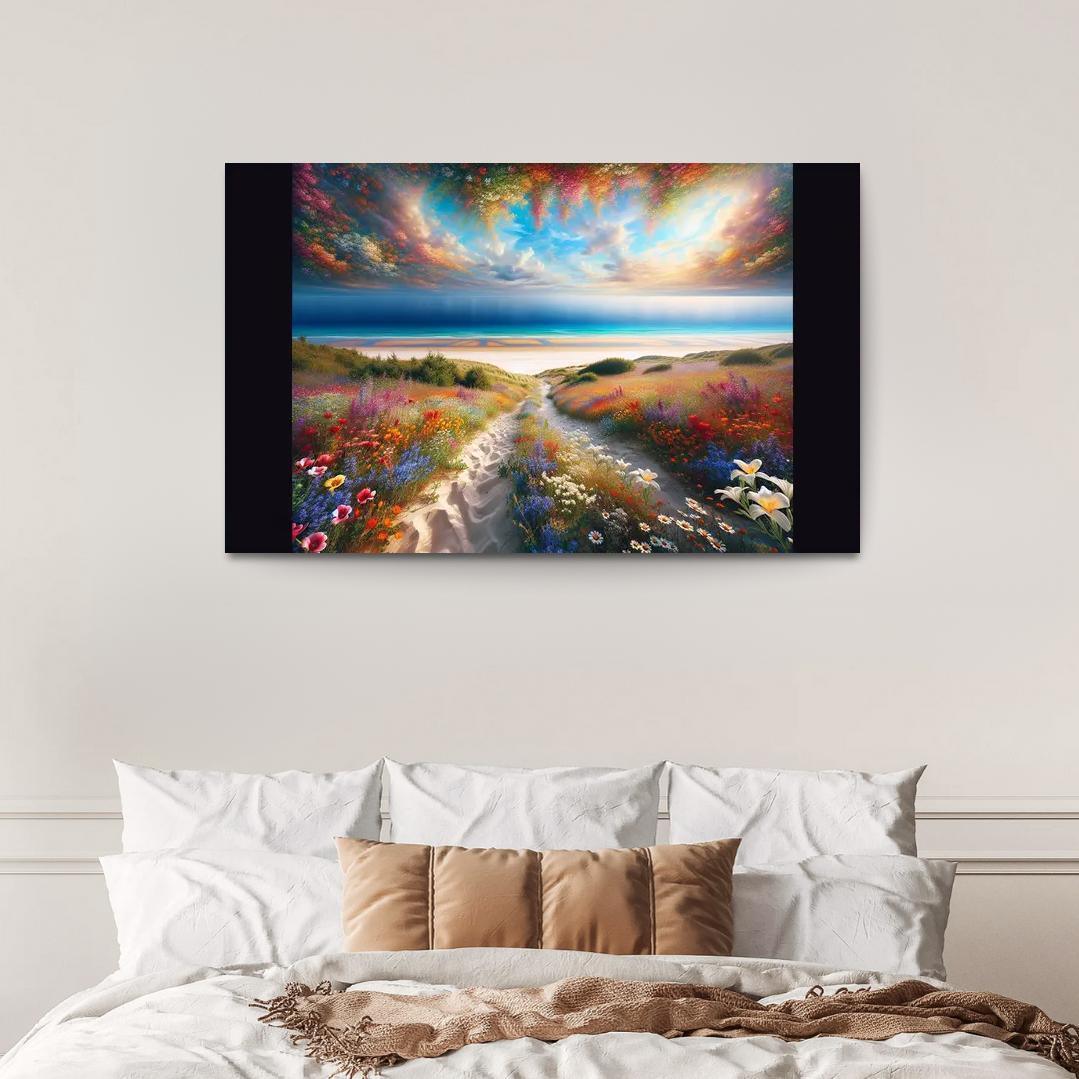 Wildflower Beach Nature's Flourishing Canvas Art Trends