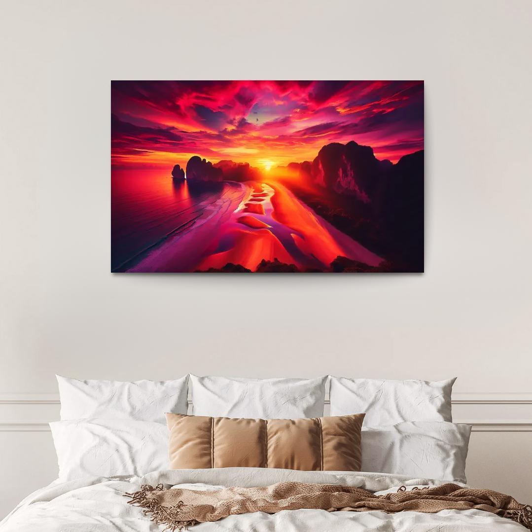 Sun-kissed Bluffs Scenic Lookout Custom Paintings Frame