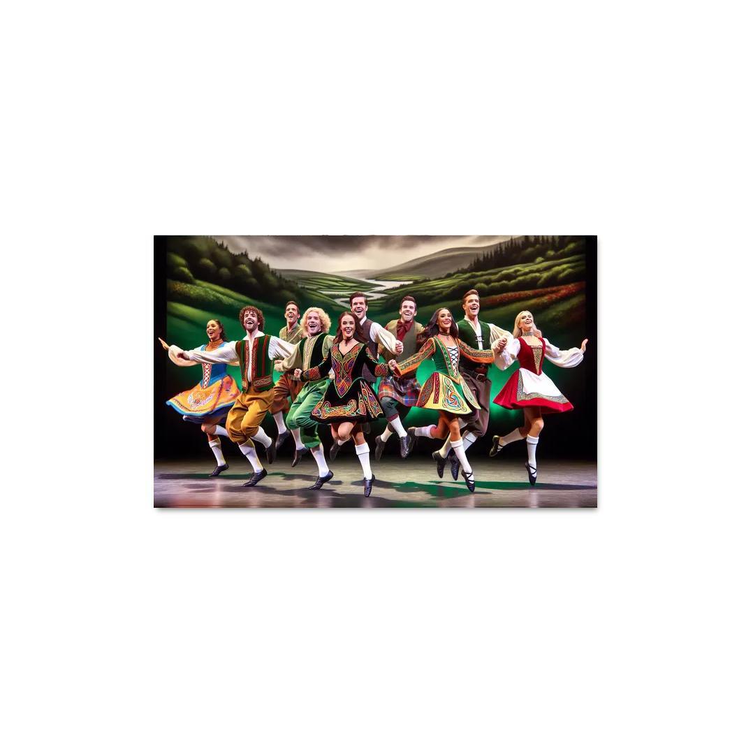 Celtic Dance The Rhythm Of The Emerald Isle Modern Paintings Frame