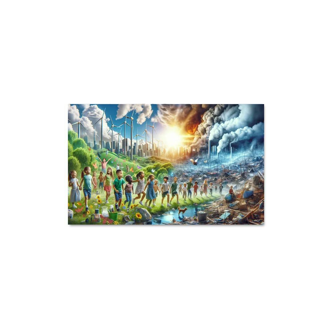 Future Generations Advocating For Climate Action Multi-panel Paintings