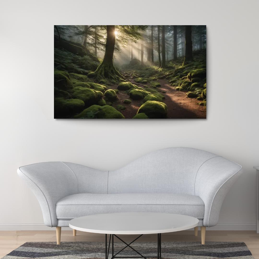 Ethereal Glow Of Misty Forest Trails Art Trends