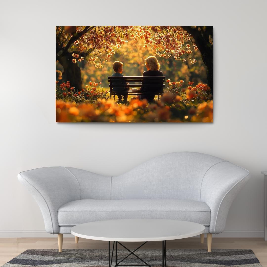 The Wisdom Of Ages A Mothers Guiding Hand Canvas Paintings Frame