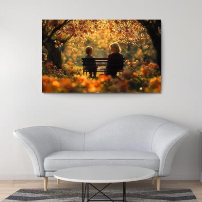 The Wisdom Of Ages A Mothers Guiding Hand Canvas Paintings Frame