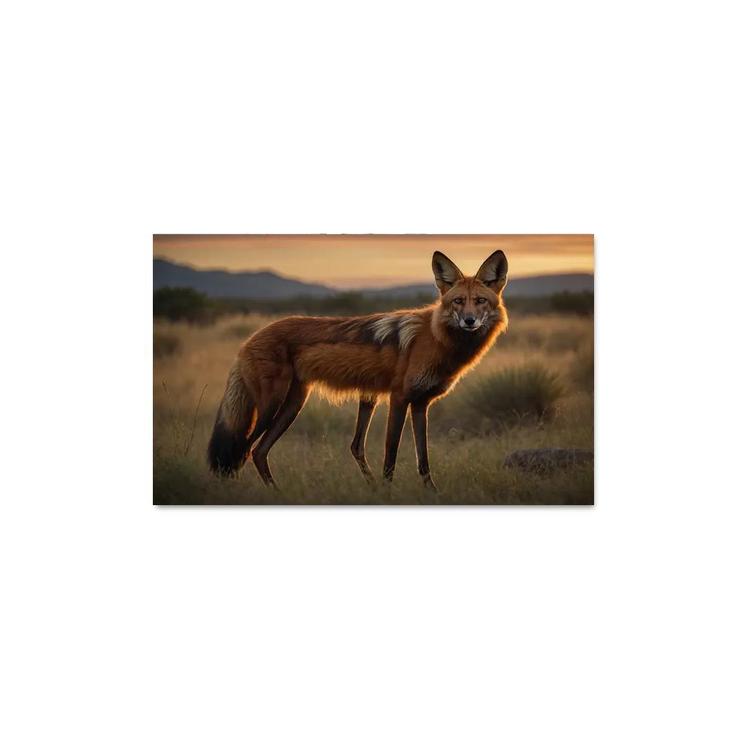 The Graceful Maned Wolf The Red Fox Of South America Oil Paintings Frame