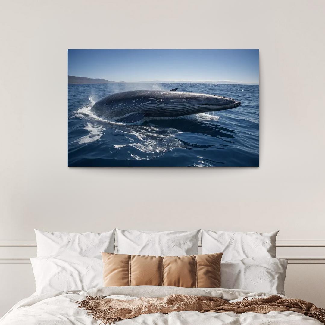 The Enigmatic Blue Whale The Largest Creature On Earth Custom Paintings Frame