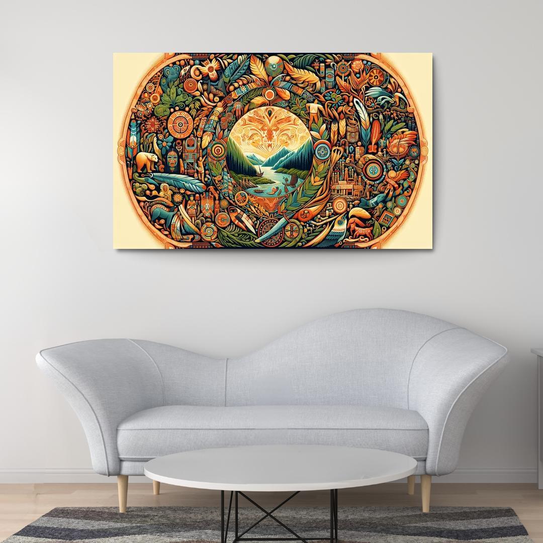 Cultural Tapestry Celebrating Indigenous Heritage Custom Paintings Frame