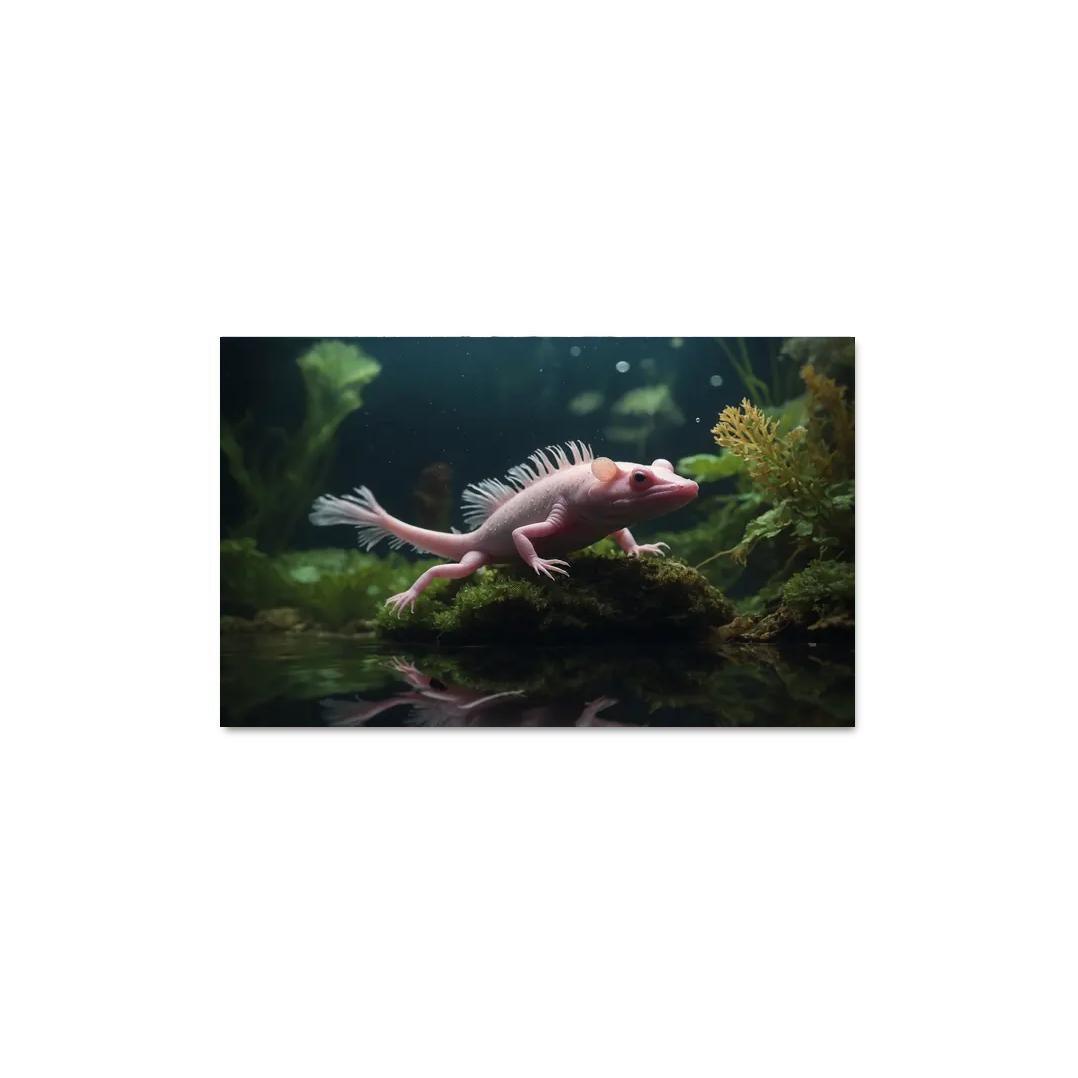 The Mysterious Axolotl Nature's Living Fossil Framed Paintings