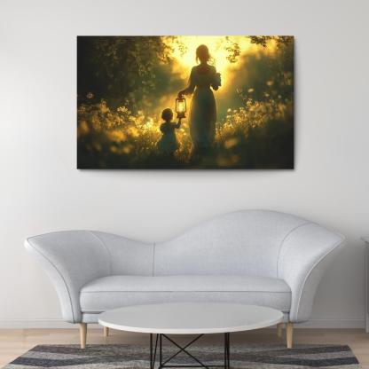 Shadows Of Love A Mothers Guiding Light Canvas Paintings Frame