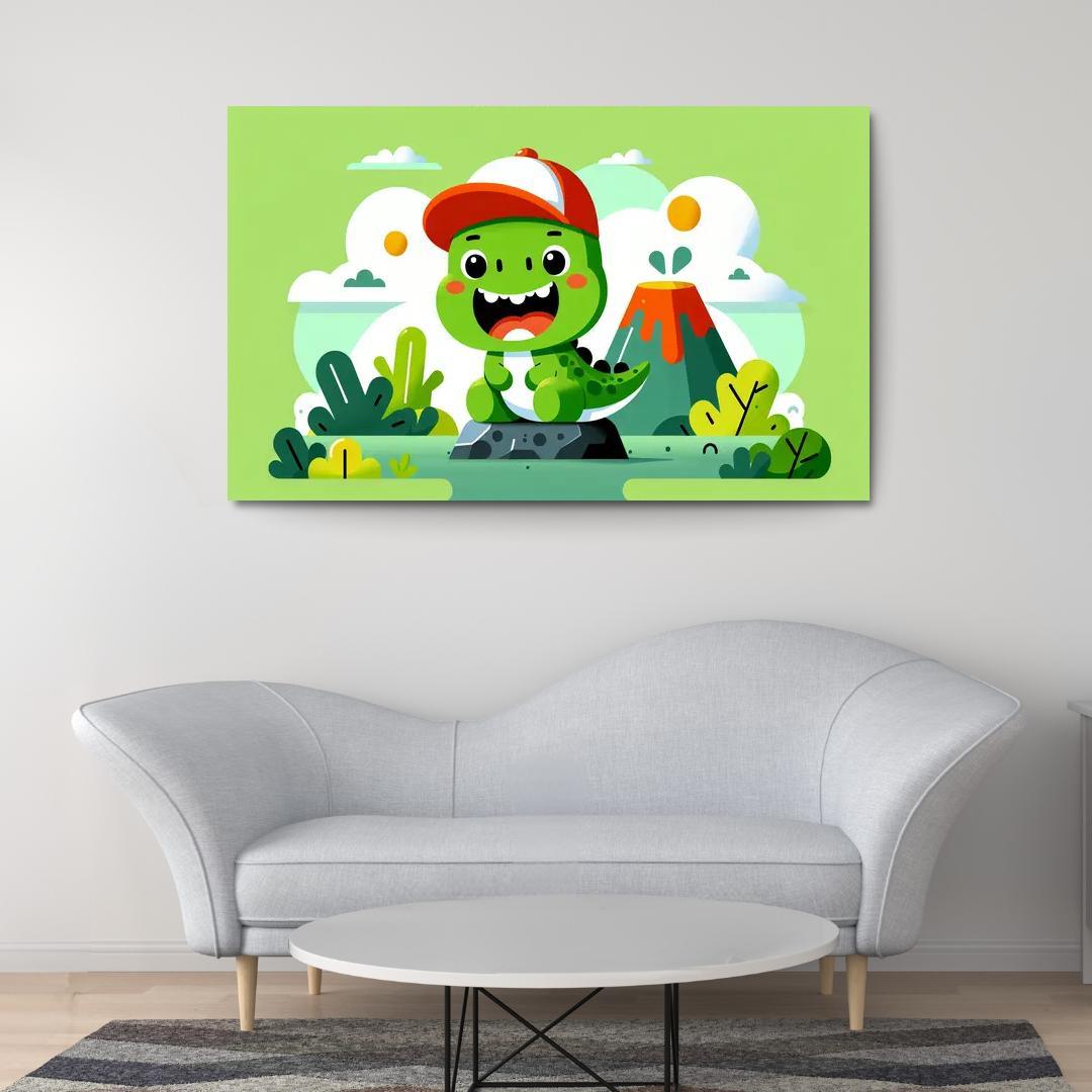 Daring Dino - Prehistoric Play Framed Paintings