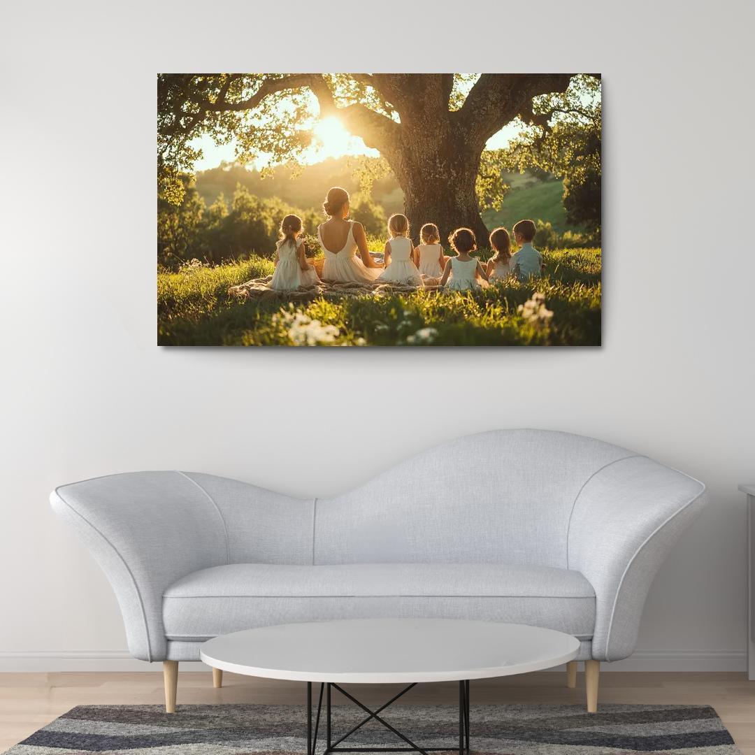 Roots Of Love A Mothers Family Tree Canvas Paintings Frame