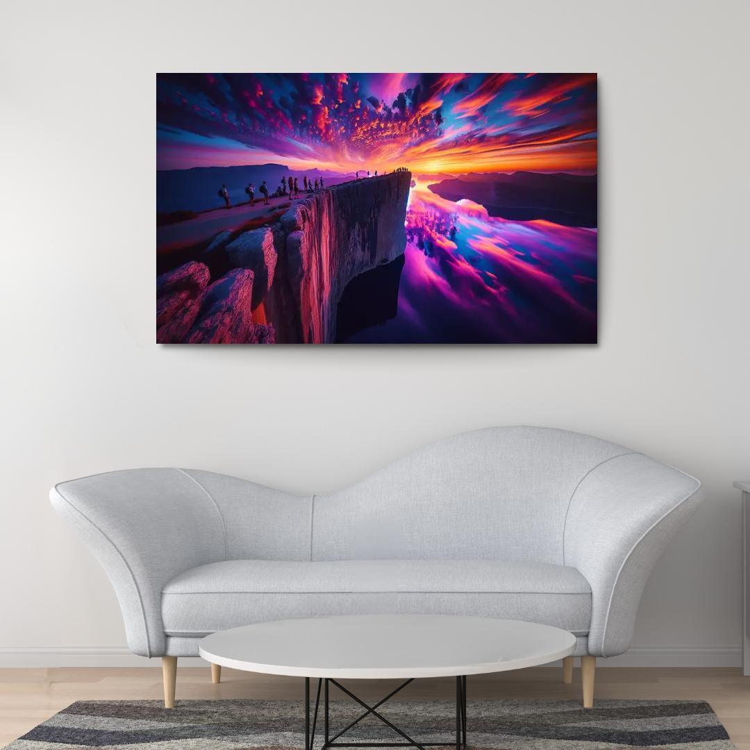 Sunset Ridge Cliffside Viewpoint Art Trends