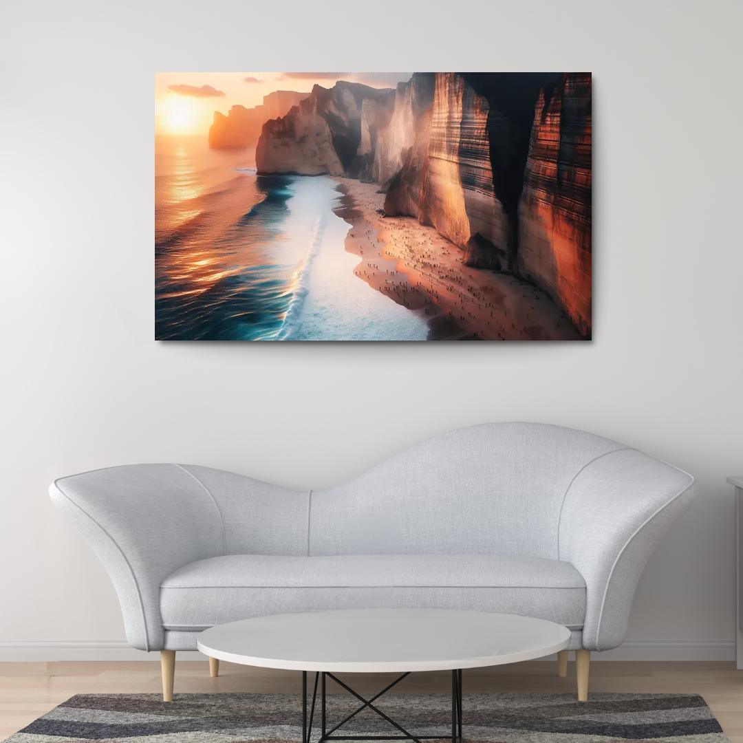 Cliffside Escape Dramatic Ocean Views Multi-panel Paintings