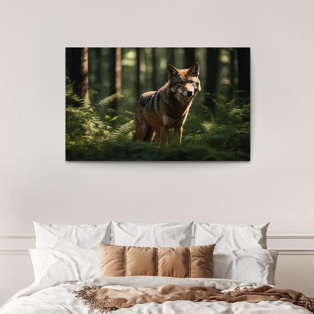 The Enigmatic Red Wolf In The Eastern Forests Framed Paintings