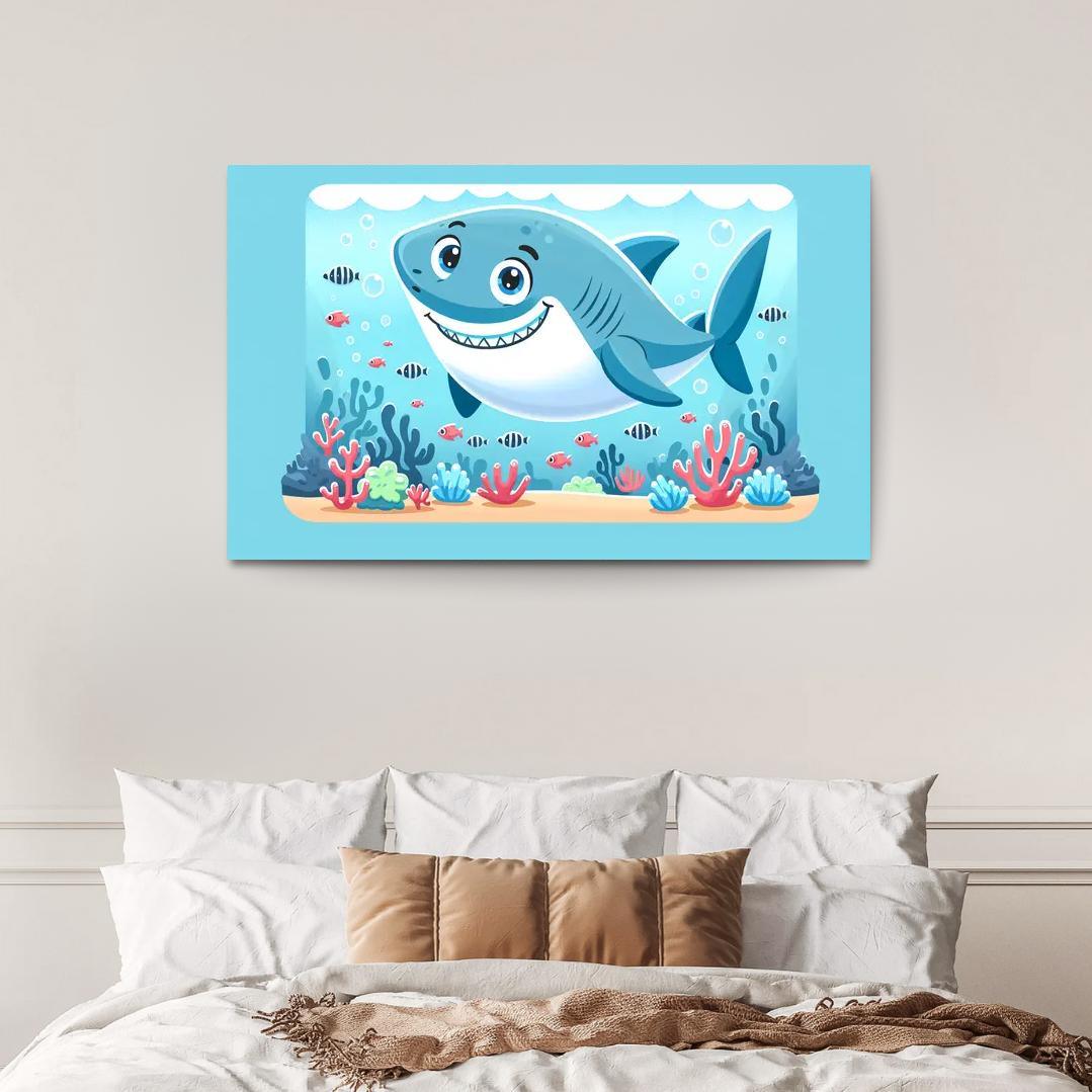 Silly Shark Modern Paintings Frame