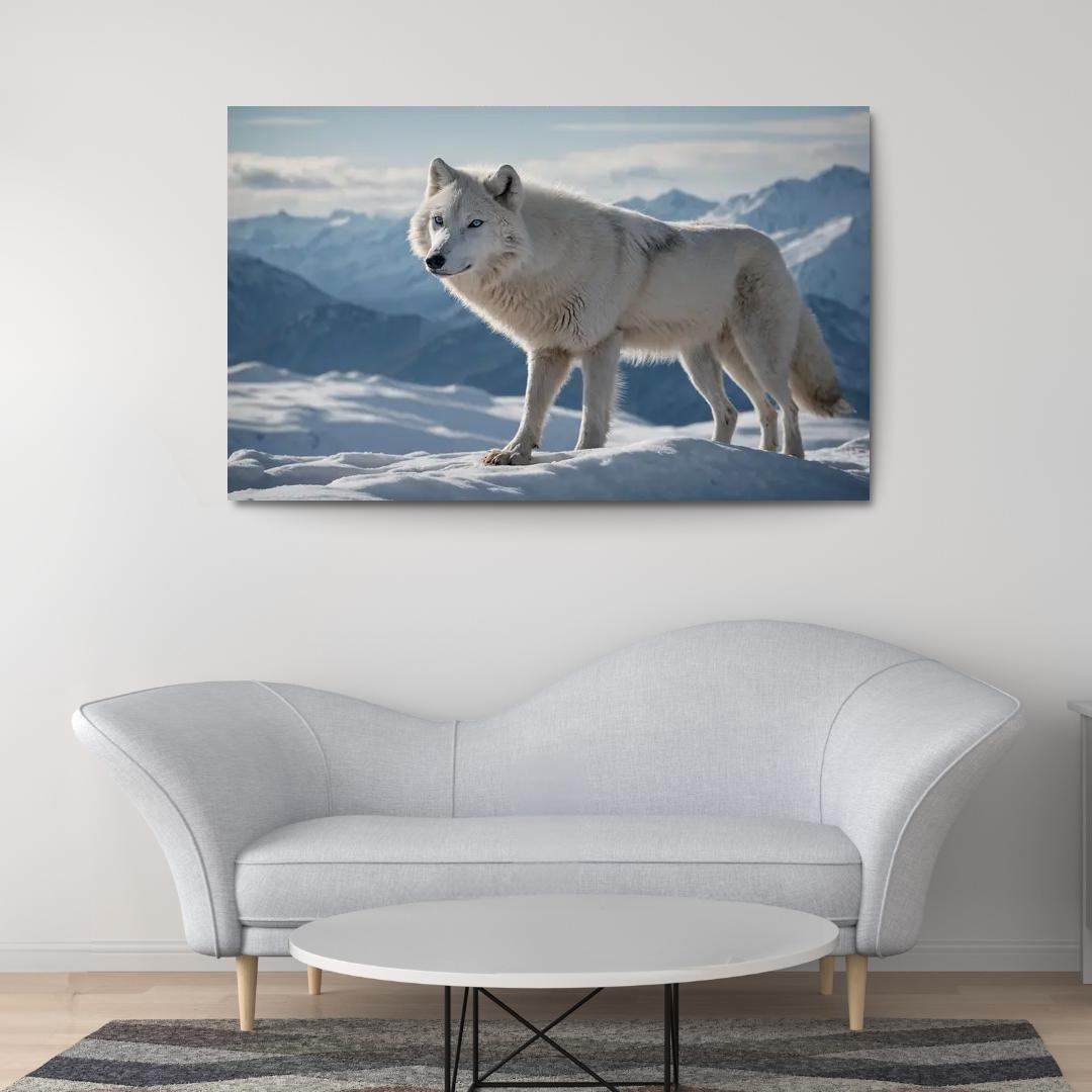The Majestic Arctic Wolf King Of The North Premium Artwork Frames