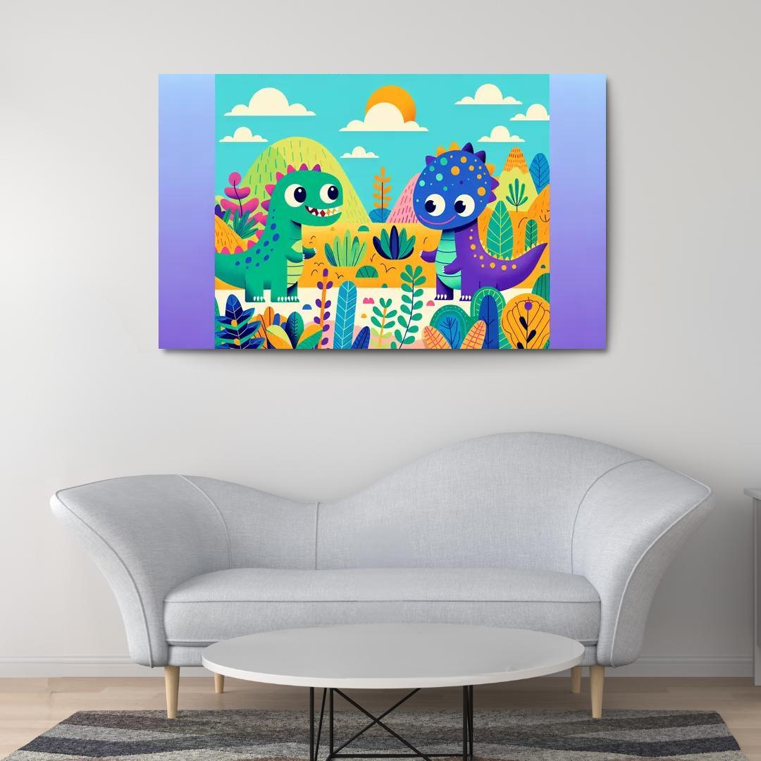 Daring Dinosaurs - Prehistoric Fun Framed Paintings