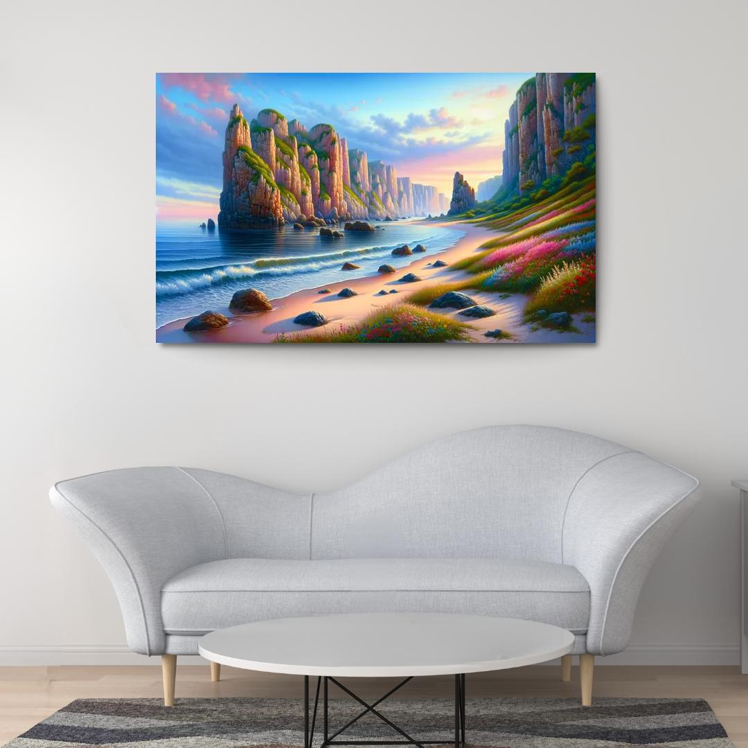 Ocean Whisper Sound Therapy Beach Premium Artwork Frames