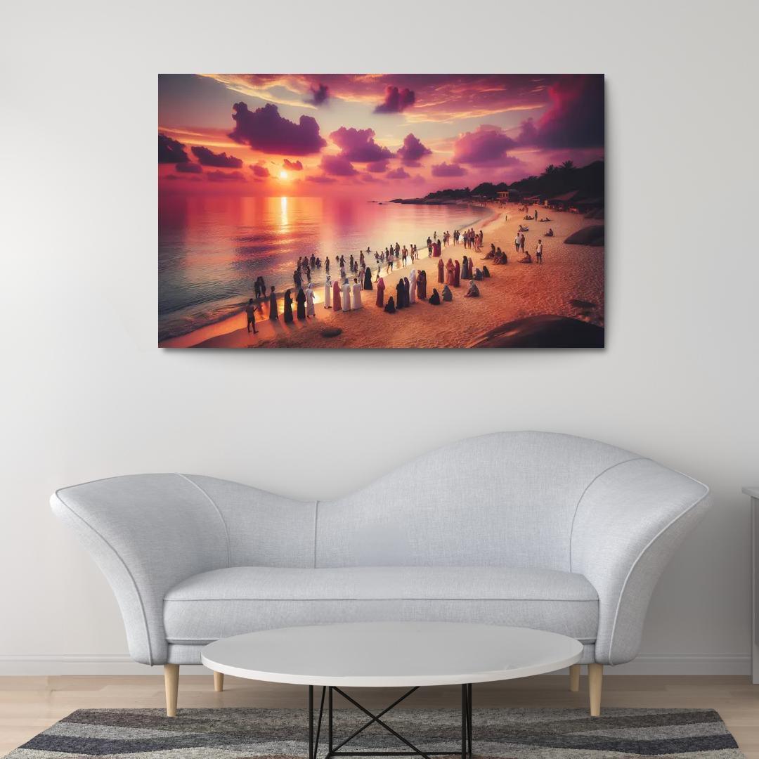 Sunset Glade Evening Retreat Abstract Paintings Frame