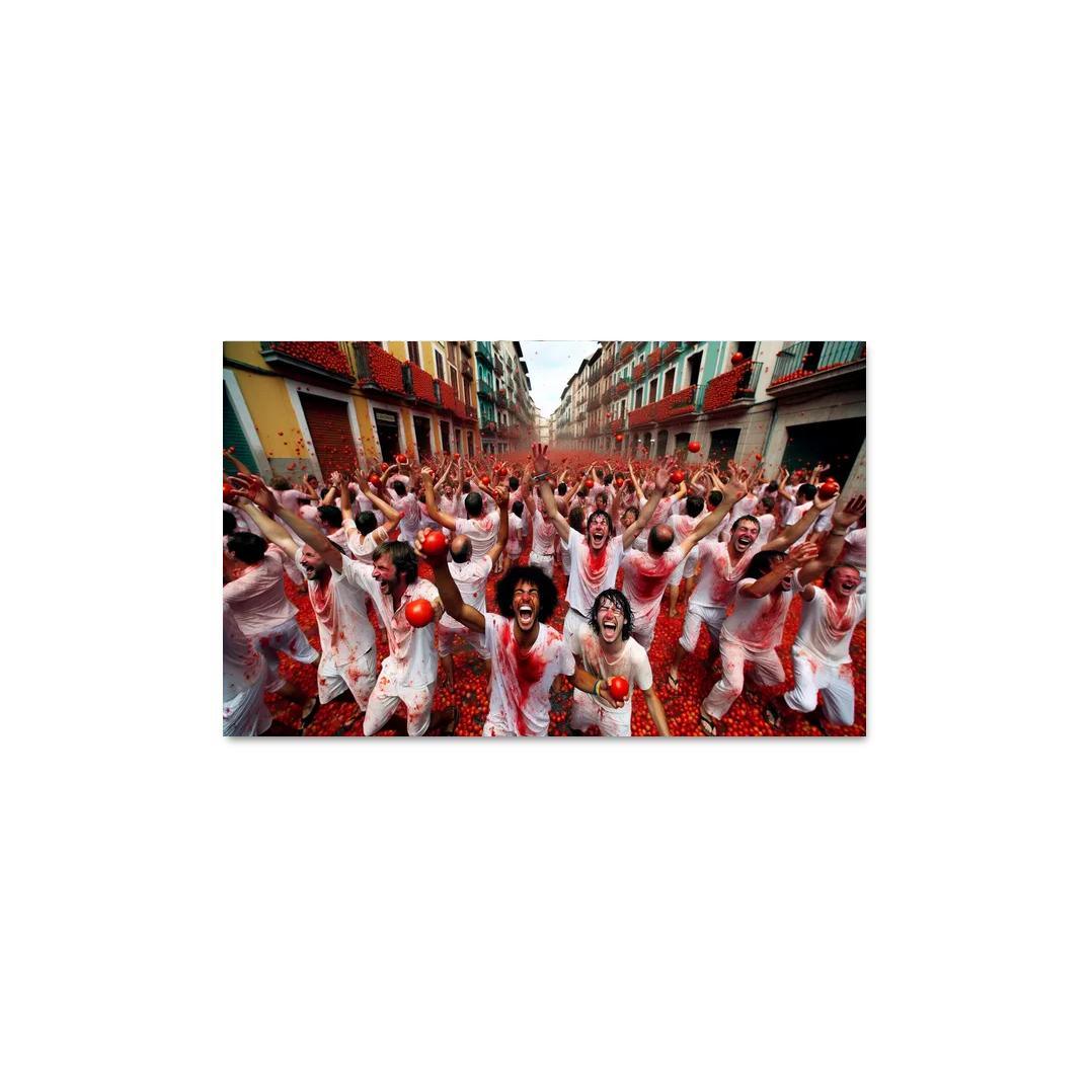 La Tomatina - Spain Modern Paintings Frame