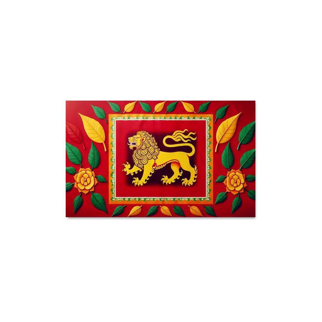 Legacy of Peace The Flag of Sri Lanka 1 Piece HD Canvas Wall Art-Original Frame