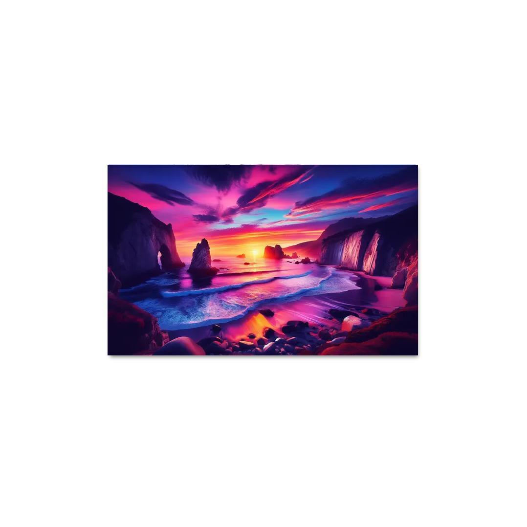 Crescent Bay Sunset Retreat Abstract Paintings Frame