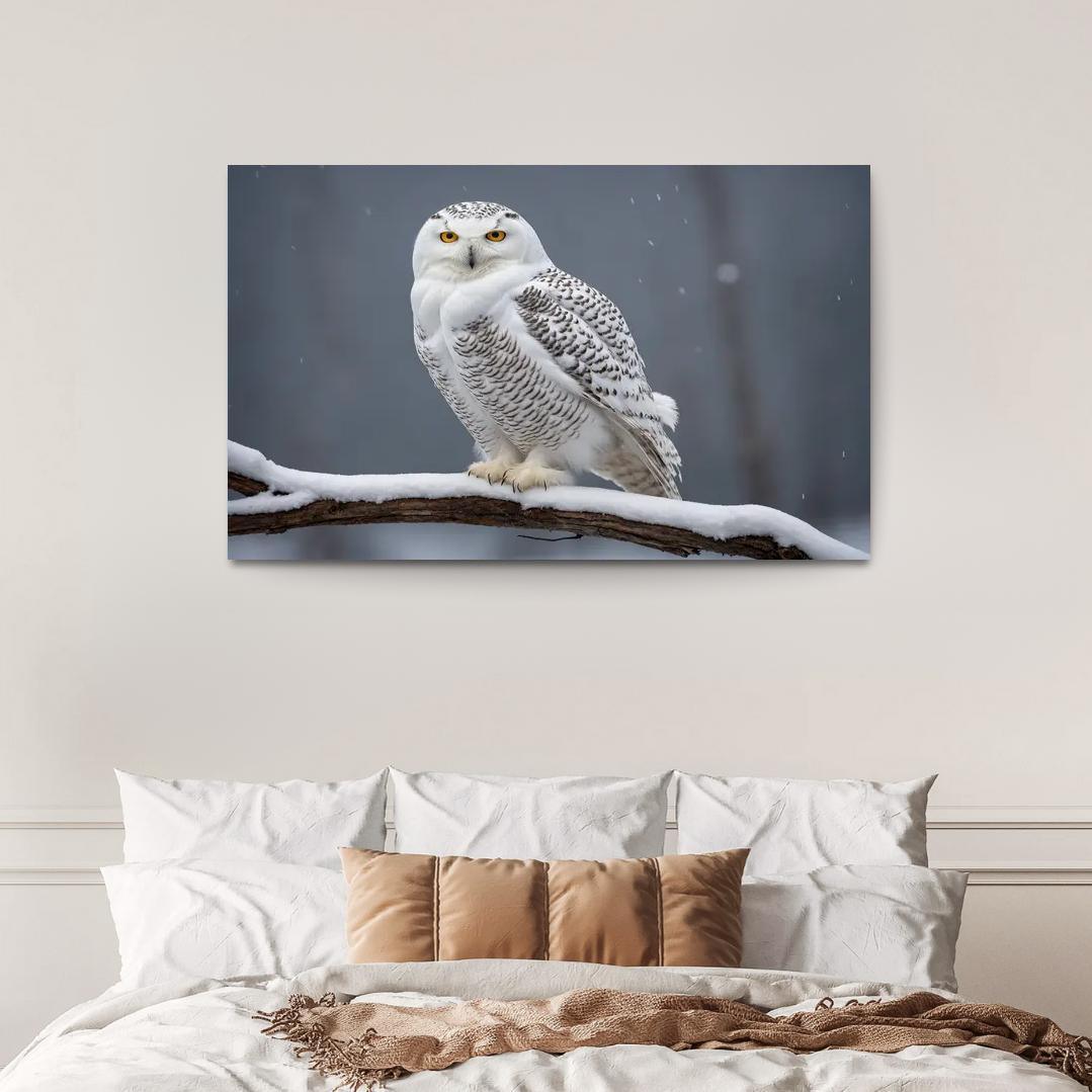 The Elusive Snowy Owl A Winter Wonder Custom Paintings Frame
