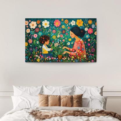 A Garden Of Wisdom A Mothers Nurturing Spirit Canvas Paintings Frame