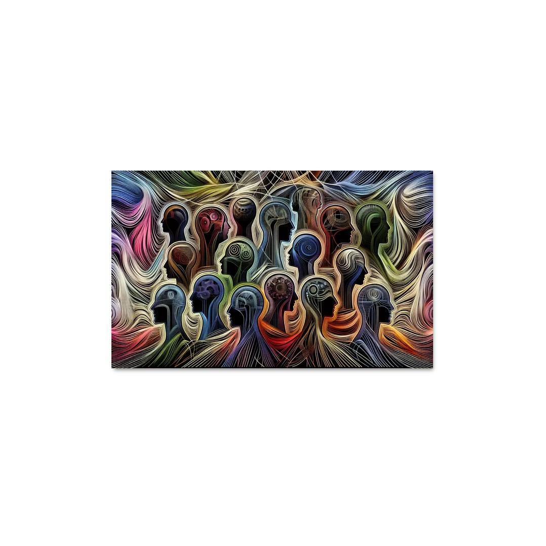Threads of Resilience Art on Mental Health Awareness 1 Piece HD Canvas Wall Art-Original Frame