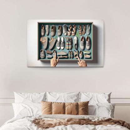Sustainable Footwear Eco-Conscious Styles 1 Piece HD Canvas Wall Art-Original Frame