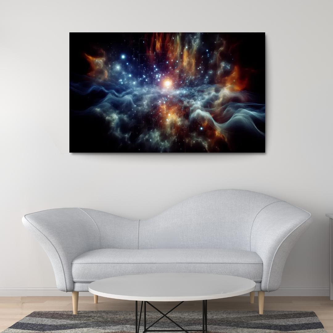 The Marvels Of Cosmic Background Radiation Abstract Paintings Frame