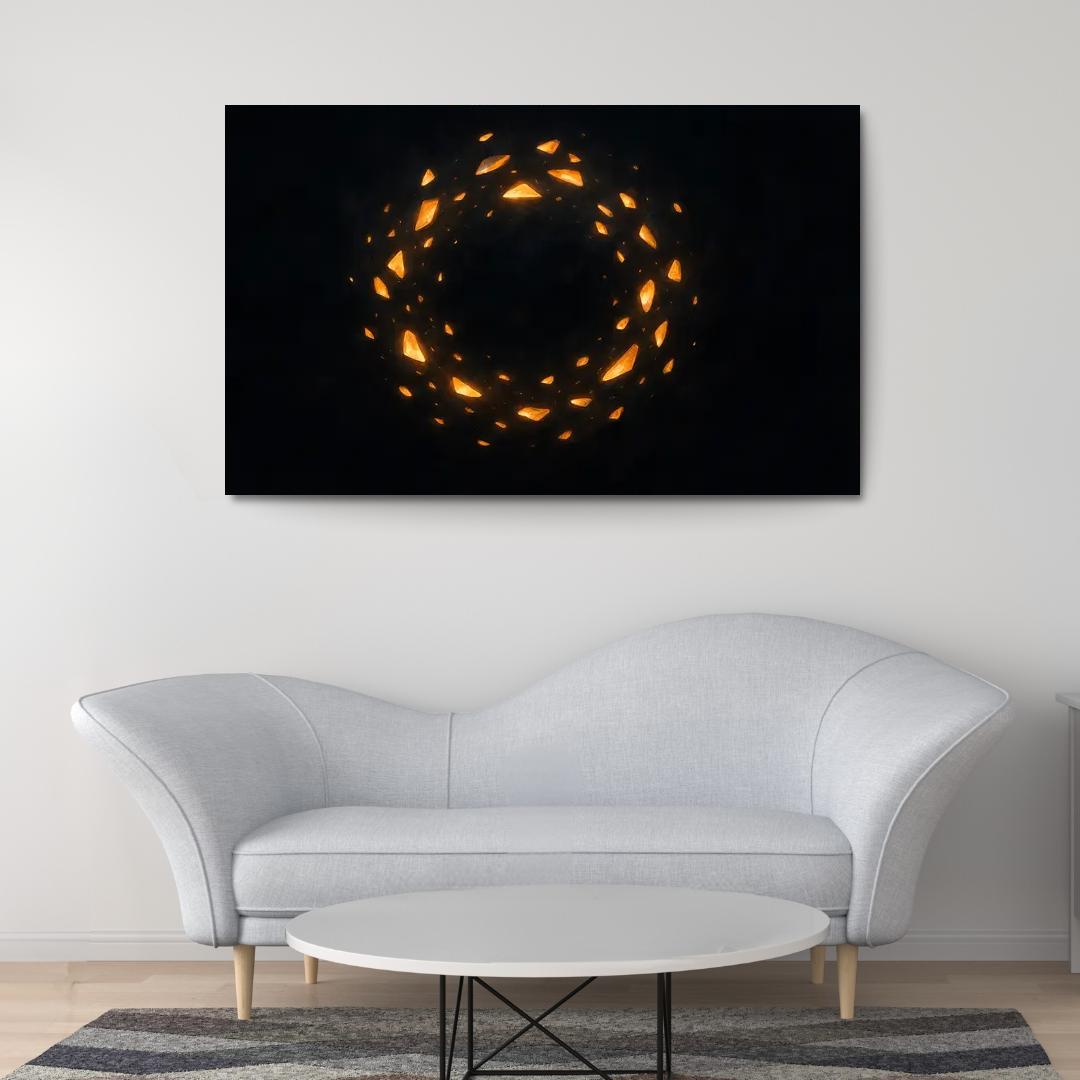 Orbit Of Fragmented Memories Oil Paintings Frame