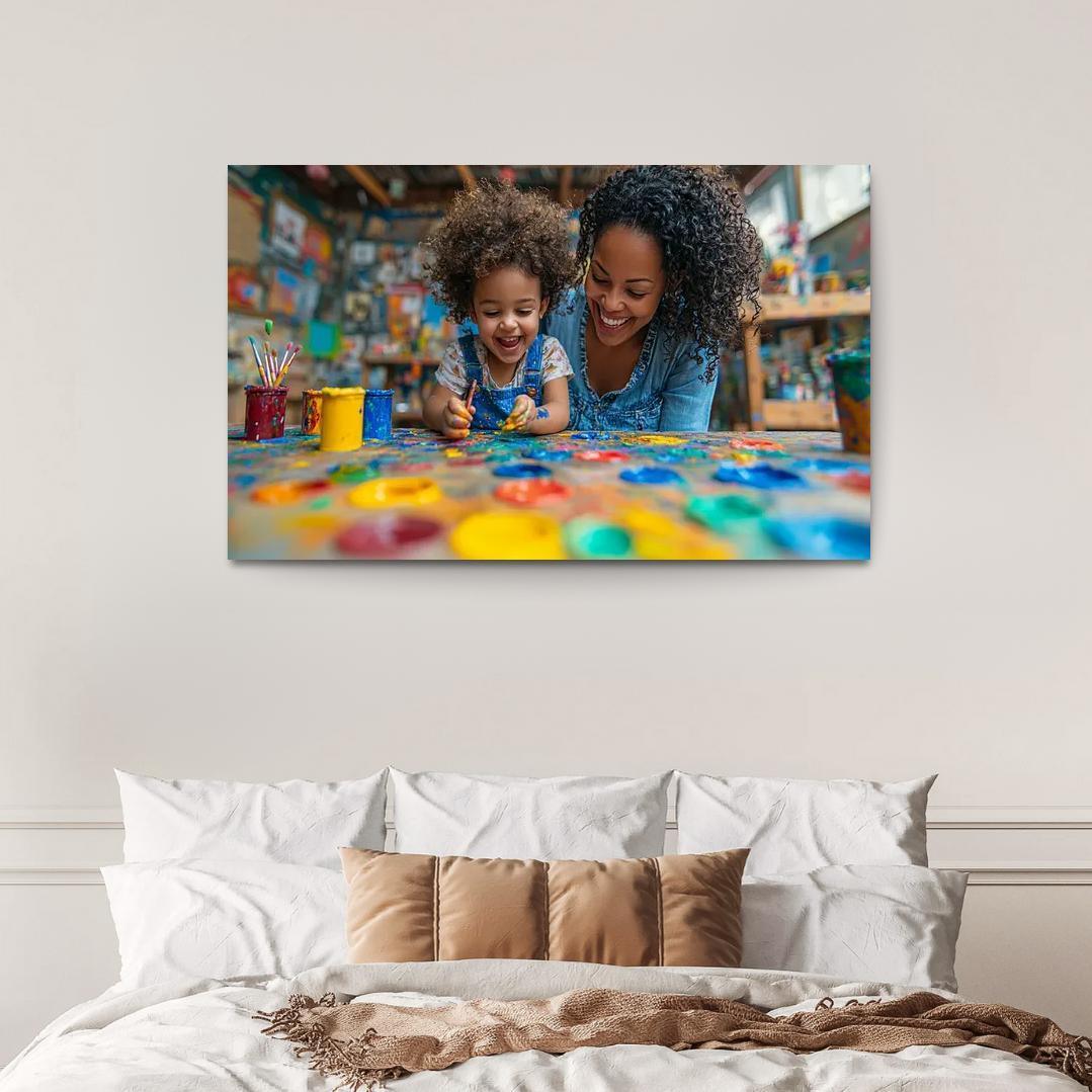 The Colors Of Her Love A Mothers Creative Spirit Canvas Paintings Frame