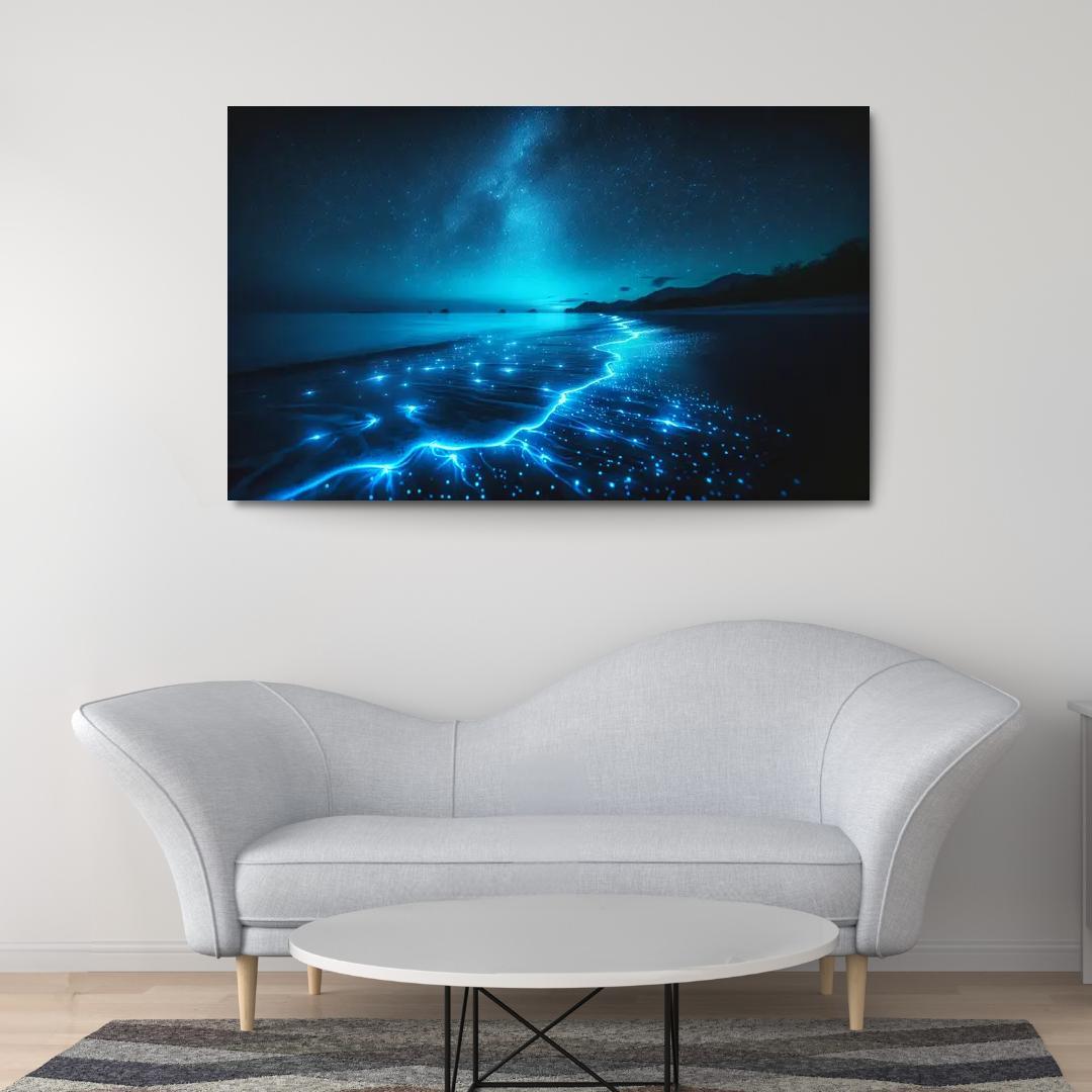 Mystic Waters Nighttime Beach Experience Art Trends