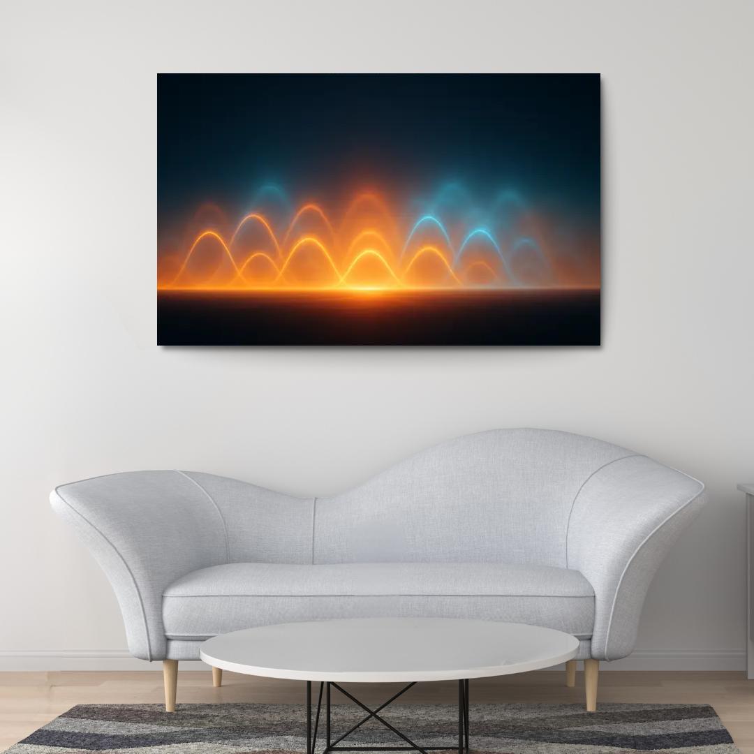 Pulse Of Transient Horizons Oil Paintings Frame