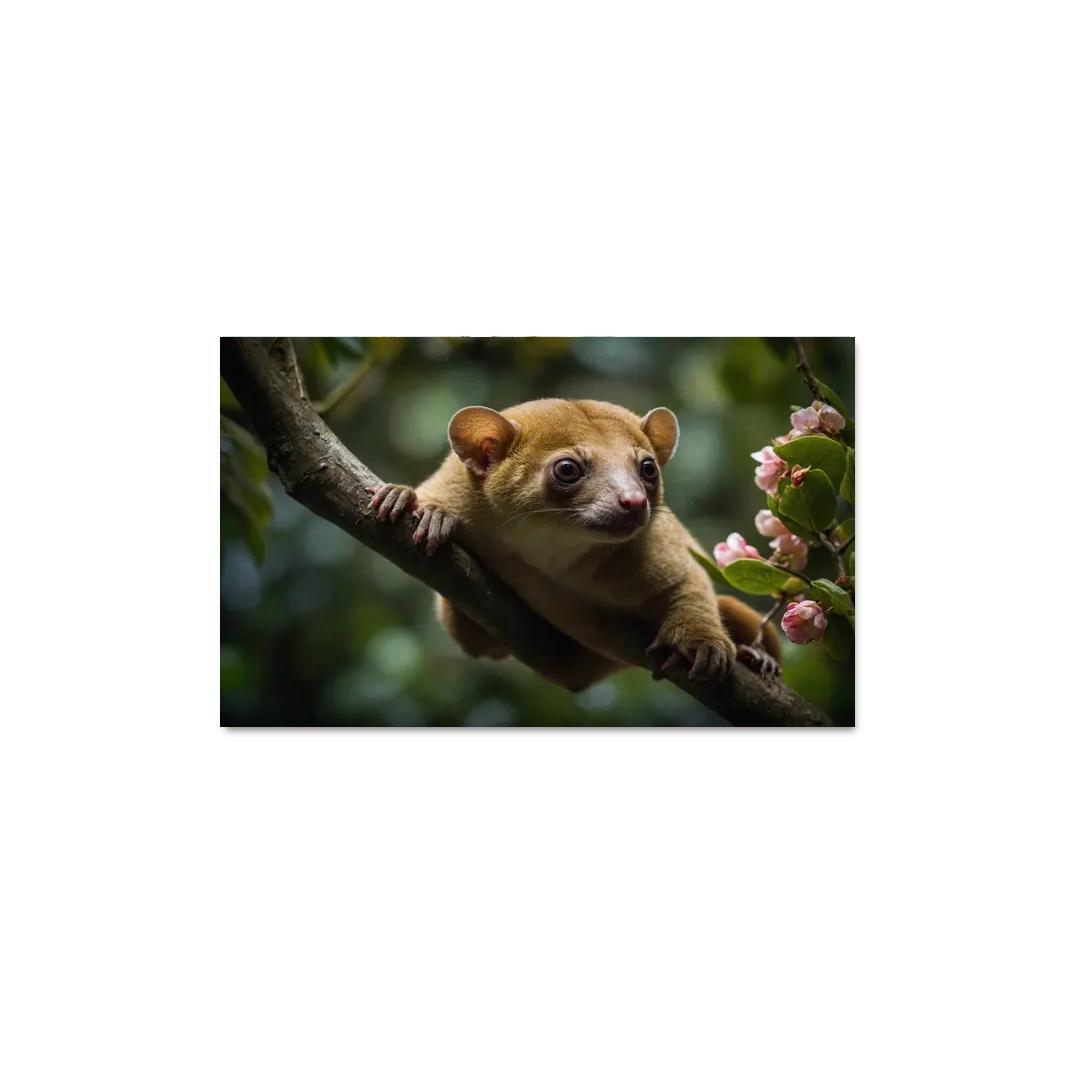 The Exotic Kinkajou In The Rainforest Canopy Framed Paintings