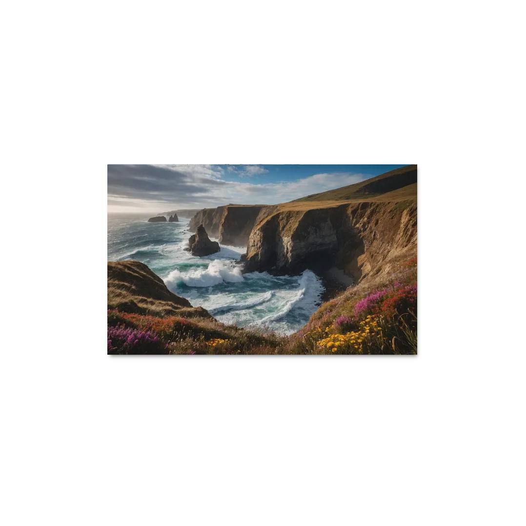 The Glorious Tides Of Coastal Cliffs Oil Paintings Frame