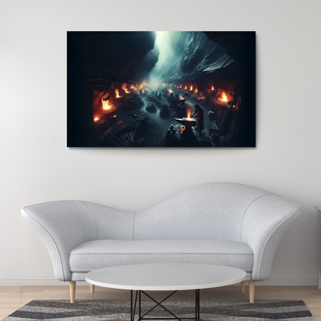 The Shadow Forge 1 Piece HD Canvas Wall Art-Original Frame