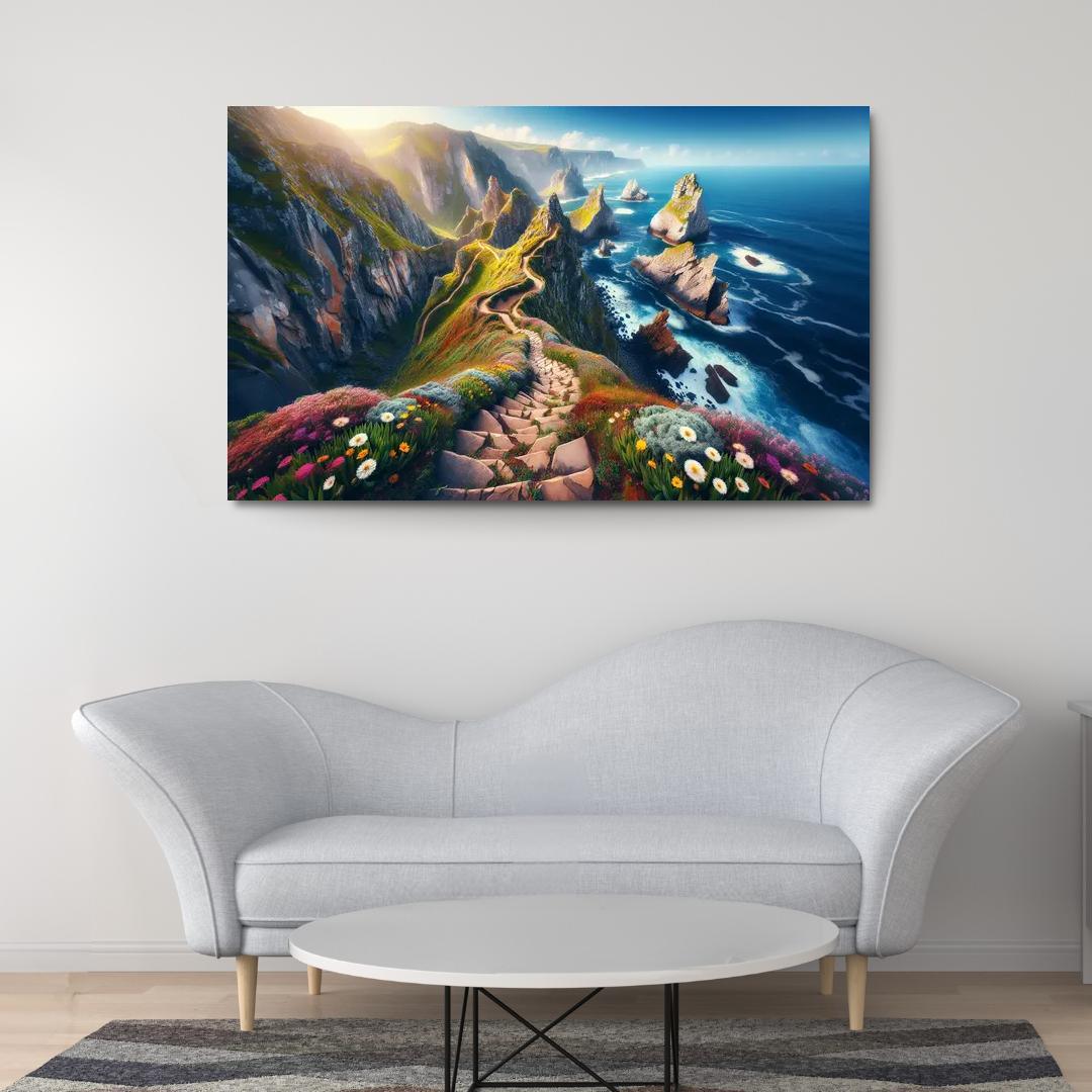 Coastal Cliff Walk Scenic Hiking Adventure Art Trends