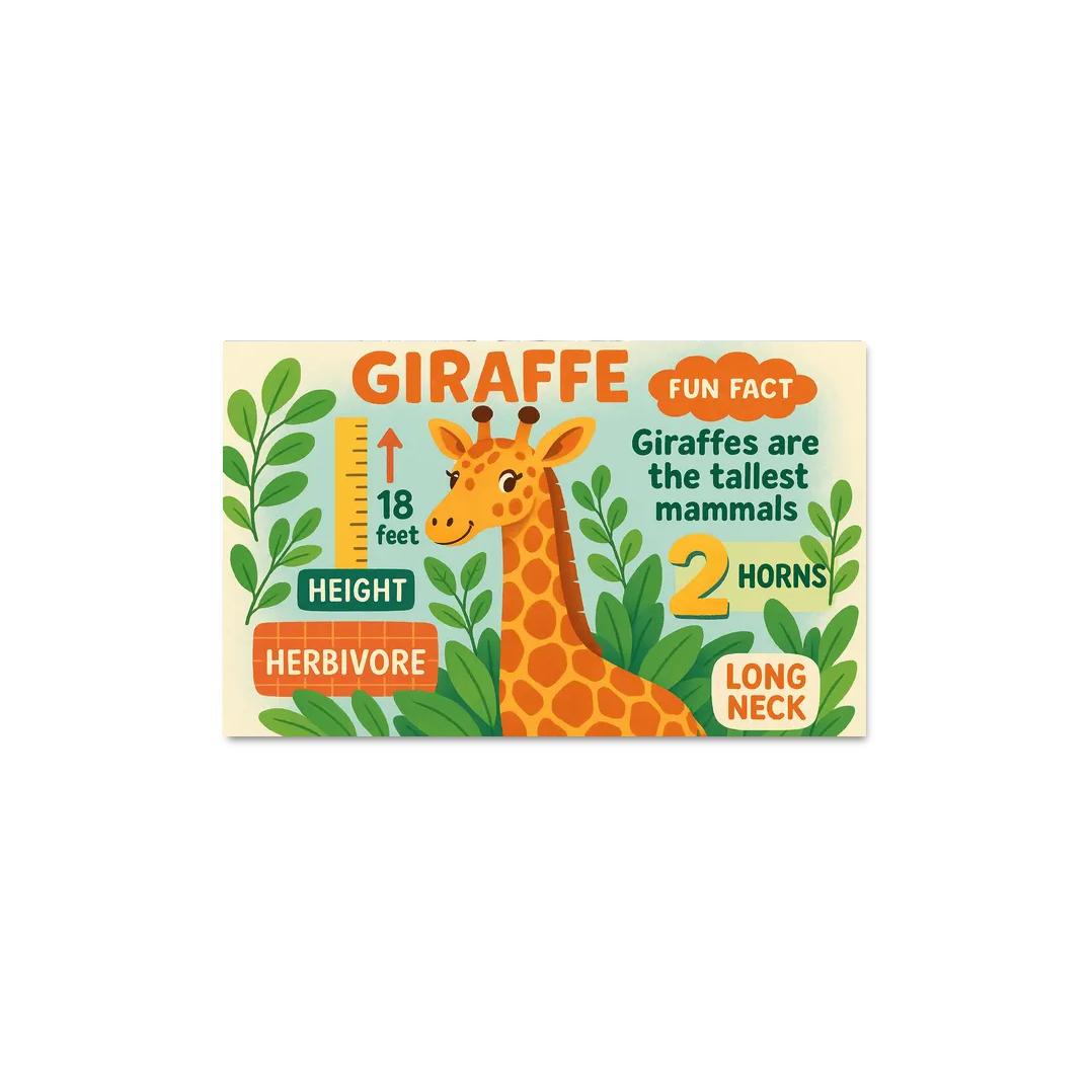 Gentle Giraffe Educational Keeper Premium Artwork Frames