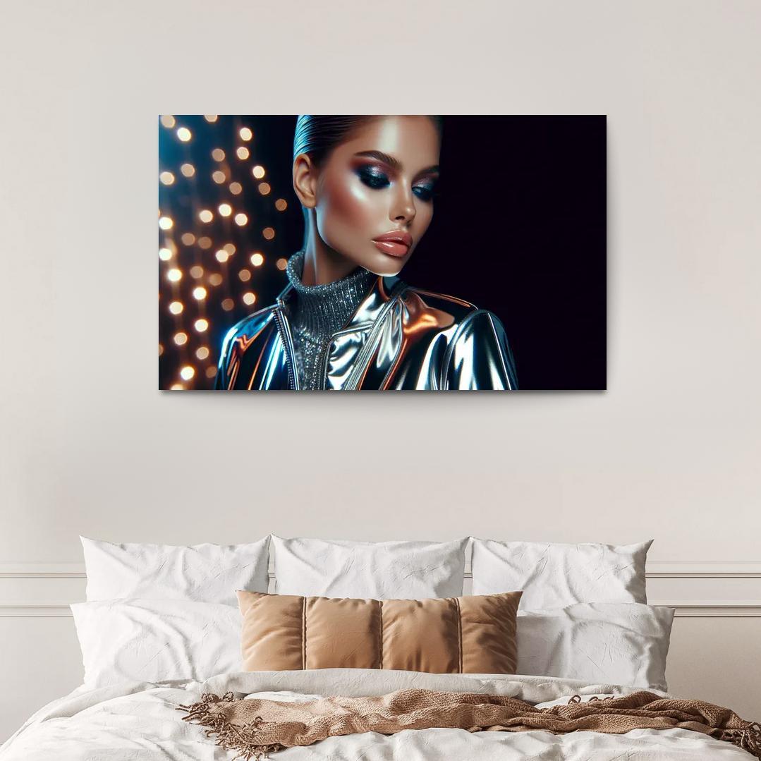 Reflective Surfaces Metallic And Glossy Textures Multi-panel Paintings