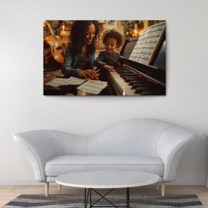 A Symphony Of Love A Mothers Unforgettable Melodies Canvas Paintings Frame