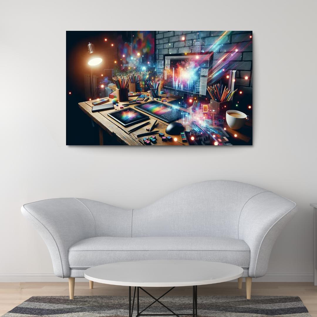 Digital Art Create Your Own Virtual Masterpieces 1 Piece HD Canvas Wall Art-Original Frame