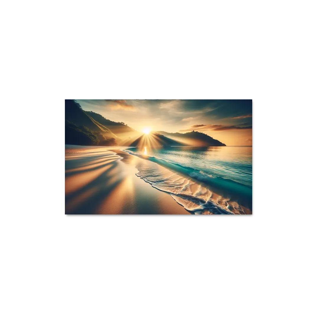Secluded Sunrise Bay Custom Paintings Frame