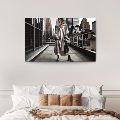 Layered Textures Combining Fabrics 1 Piece HD Canvas Wall Art-Original Frame